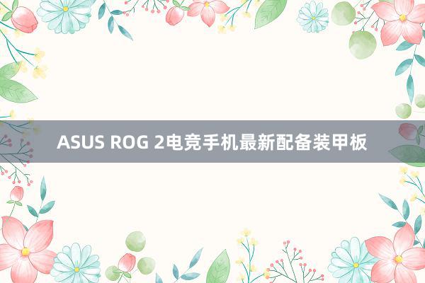 ASUS ROG 2电竞手机最新配备装甲板
